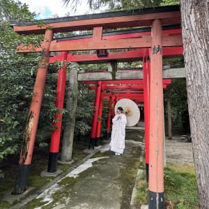 鳥居と|712771さんのレストラン  サンヴェルジュメゾンの写真(2262094)