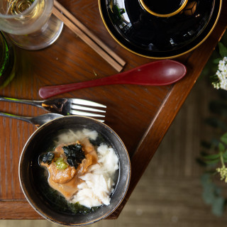 鯛の塩釜焼きから取った鯛を使って。