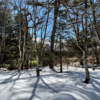 周りは雪一面の2月末挙式