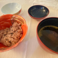 赤飯と伊勢海老祝汁