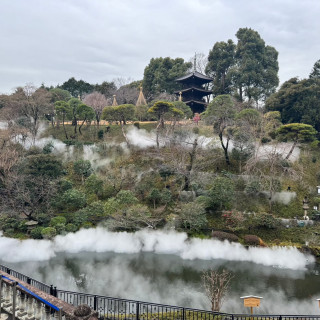 時間になると雲海の演出が見れます