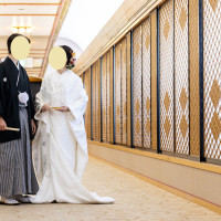 組子障子前撮影
