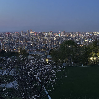 チャペルの駐車場からの景色です。札幌市が一望できます。