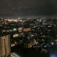 夜の場合は夜景も楽しめる(帰り際に見えた景色)