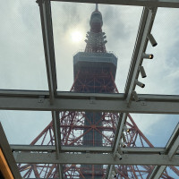 チャペルの天窓からの東京タワーです。