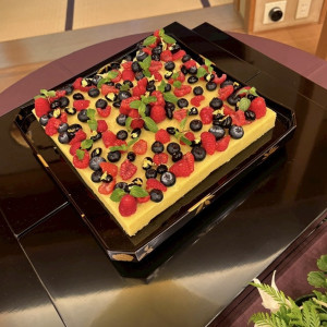 入刀用の芋羊羹|715028さんの有栖川清水の写真(2573951)