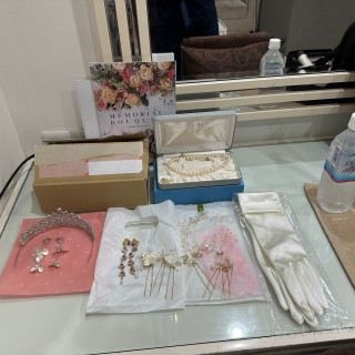 到着したら既に綺麗にアクセサリー類が準備されていました。