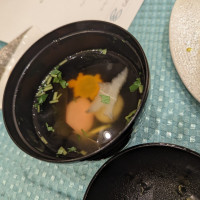 和洋コースのお料理。野菜が亀や鶴の形になってておしゃれです。