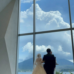 チャペルでのキリスト式|715617さんのTHE BAYSUITE SAKURAJIMA TERRACE（ザベイスイートサクラジマテラス）の写真(2536145)