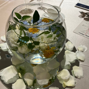 ゲストテーブル1卓1万円の装飾です。|715976さんのLAZOR GARDEN SAPPOROの写真(2414571)
