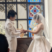 指輪交換の場面