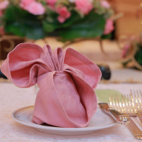 ナフキンがキャラクターの形に