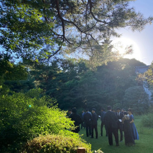 披露宴会場までのところにある外庭です。|719025さんのFOREST TERRACE 明治神宮・桃林荘の写真(2249877)