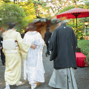 披露宴会場前の外庭です。|719025さんのFOREST TERRACE 明治神宮・桃林荘の写真(2249900)