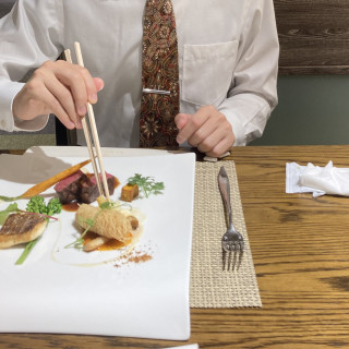 フェアの試食でいただいたお肉とお魚