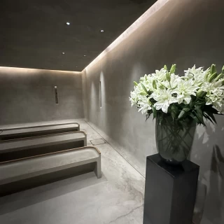 当日お花が飾られてる雰囲気です