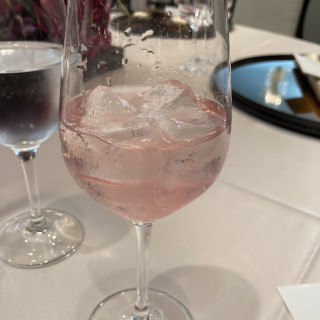 桜のウェルカムドリンク
