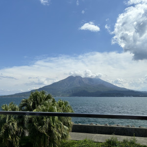 披露宴会場のテラスからの景観です|720452さんのTHE BAYSUITE SAKURAJIMA TERRACE（ザベイスイートサクラジマテラス）の写真(2255747)