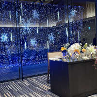 イルミネーションが綺麗な披露宴会場でした。