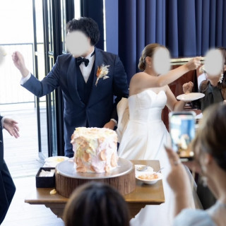 友達にサンキューバイトをしましたその後に新郎新婦もあります