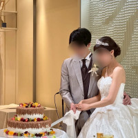 ケーキ入刀
オリジナルケーキが作れて、モンブランのケーキにし