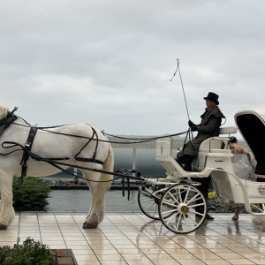 馬車での登場|721377さんのノートルダムマリノア/FIVESTAR WEDDING	の写真(2283180)