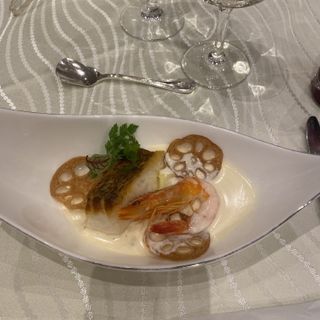 料理にでてきたクリームスープ あたたかかったです