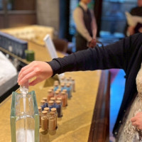 友人控室にて全員参加型のサンドセレモニー