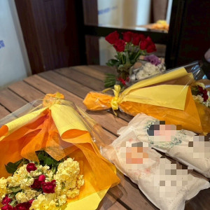 お見送りの際に両親への記念品を飾ってくれていました|722147さんのアルタビスタガーデンの写真(2417605)