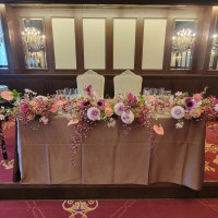 5階大会場の高砂席・ケーキ台