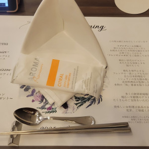 試食時テーブルセット|722267さんのラグナヴェール 大阪（LAGUNAVEIL OSAKA）の写真(2468486)