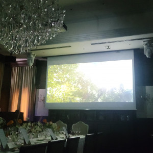 4階中会場ムービー上映時|722267さんの神戸セントモルガン教会の写真(2452290)