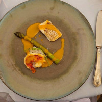 旬魚の炙り焼きとロブスター