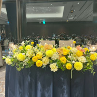メインテーブルの装花