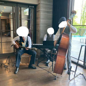 式が始まるまでの間、生演奏の演出をしていただけました。|724040さんのオリエンタルホテル 神戸・旧居留地の写真(2499143)