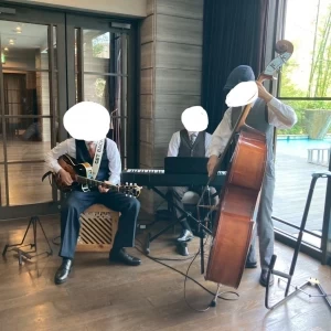 式が始まるまでの間、生演奏の演出をしていただけました。|724040さんのオリエンタルホテル 神戸・旧居留地の写真(2499143)