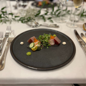 前菜の魚料理です|724230さんのラグナヴェール 大阪（LAGUNAVEIL OSAKA）の写真(2498157)