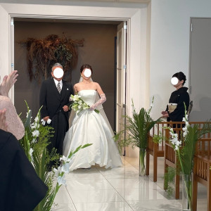 新婦・新婦父入場|724450さんのアマンダンカルムの写真(2289407)