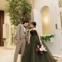 結婚式終わりに撮影していただいたお色直しコーデ