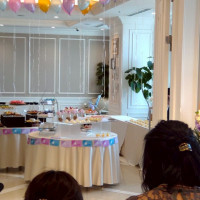 ドナルド&デイジーをイメージしたデザートビュッフェ。