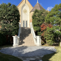 挙式会場外、大階段