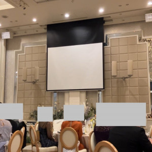 披露宴会場スクリーン|724984さんのル・シャン・ド・ククの写真(2583200)