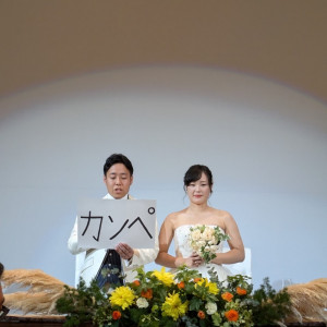 ゲストの方が撮ってくれた写真です
カンペありの新郎挨拶|725161さんのHILLSIDE VILLA Ciel et Vert（ヒルサイドヴィラ シエル ヴェルト）の写真(2292336)