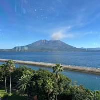 アトリウムから見える桜島