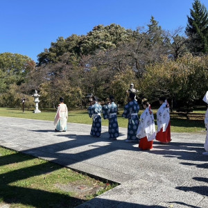 神殿へ向かう参進の儀|725532さんの長野縣護國神社の写真(2291388)