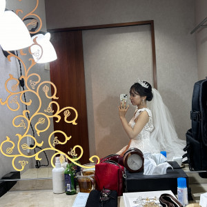 新婦控え室です。お手洗いも部屋内についていました|725667さんの覚王山ル・アンジェ教会の写真(2292480)