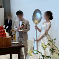 スタッフの方が演出を