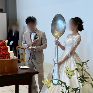 スタッフの方が演出を|725905さんのララシャンス迎賓館(宮崎)の写真(2544261)