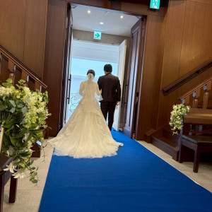 青毛氈にしてよかったです！|725972さんのアルカンシエル luxe mariage 大阪（アルカンシエルグループ）の写真(2567480)