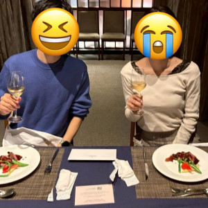 新郎新婦は挙式後にゲストと同じ料理を食べることができます。|726001さんのストリングスホテル東京インターコンチネンタルの写真(2465010)